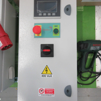 Quadro elettrico di controllo per macchinario lavorazione legno pannello esterno
